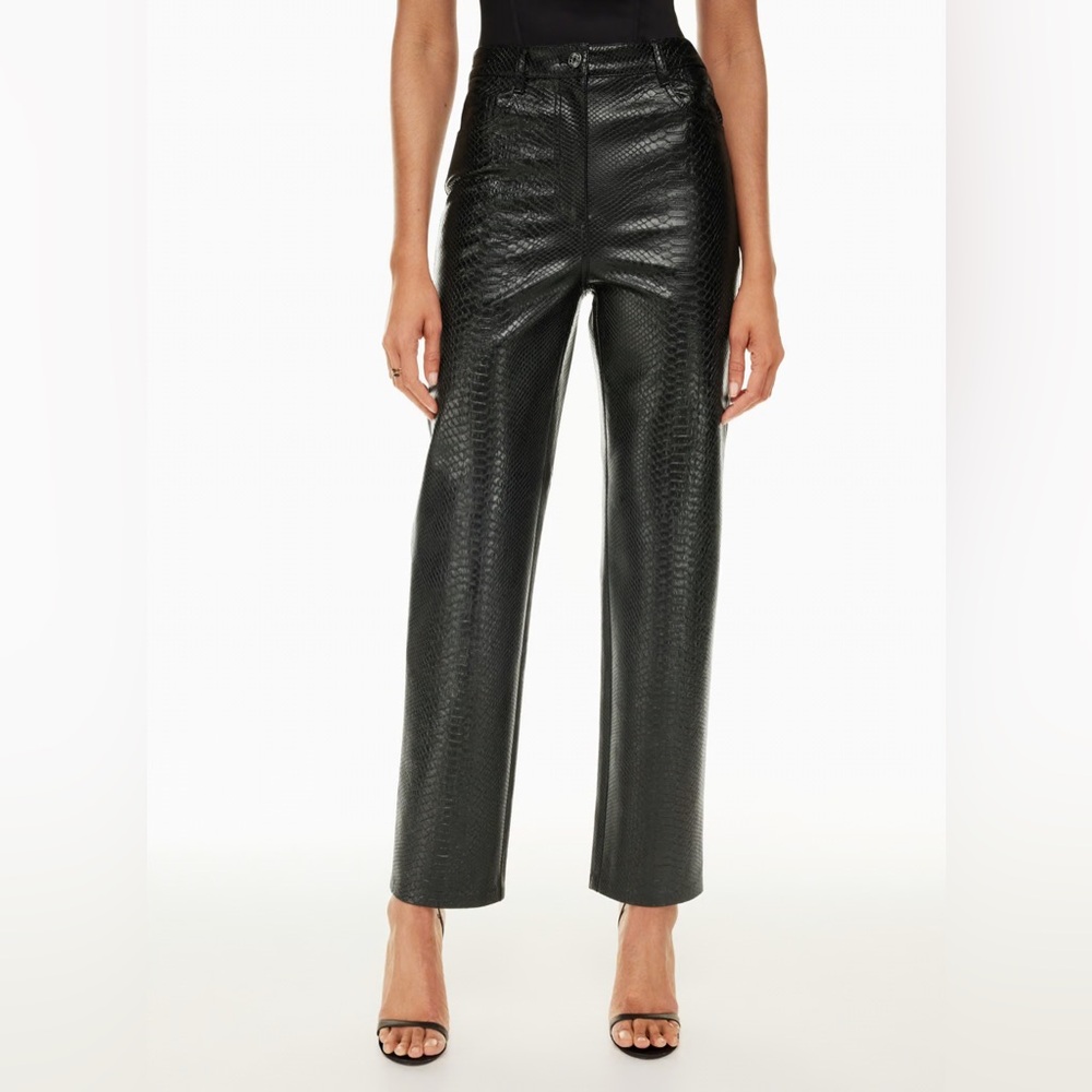 NWT Aritzia Melina snake print faux leather pants